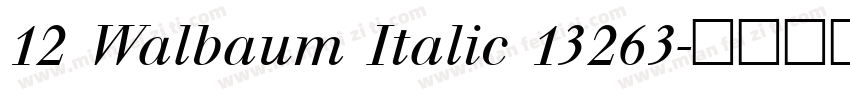 12 Walbaum Italic 13263字体转换